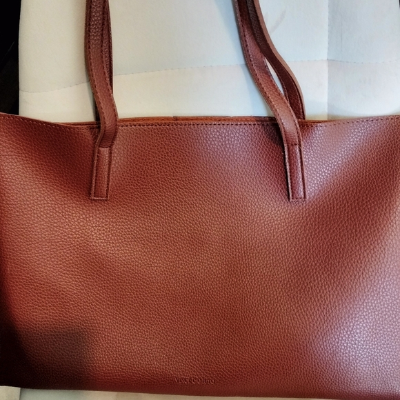 Vince Camuto Brown Vegan Leather Tote Bag - Picture 3 of 5